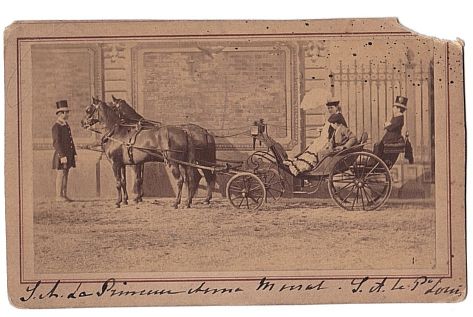 (née Montijo, 1826-1920, wife of Emperor Napoleon III) & her son NAPOLEON (Louis Eugene Jean Joseph, 1856-1879, Prince Imperial, killed while out with a reconnoitring party at Ulundi, Zululand)] — Sophie Dupré Autographs
