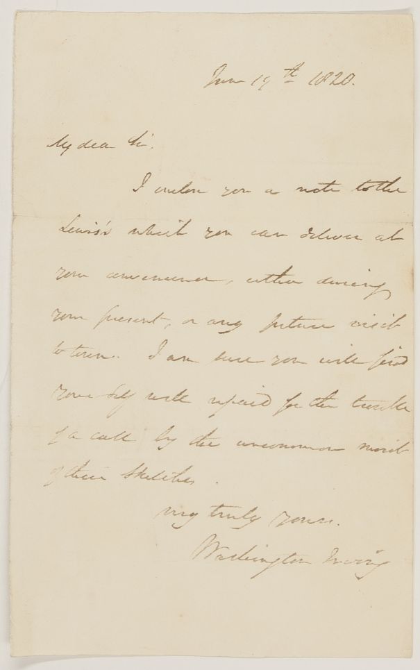 (Washington, 1783-1859, American Author of 'Rip van Winkle') — Sophie Dupré Autographs