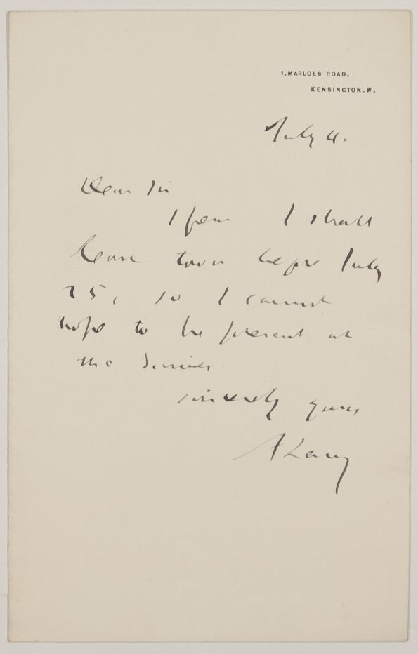 (Andrew, 1844-1912, Folklorist, Poet & Scholar) — Sophie Dupré Autographs