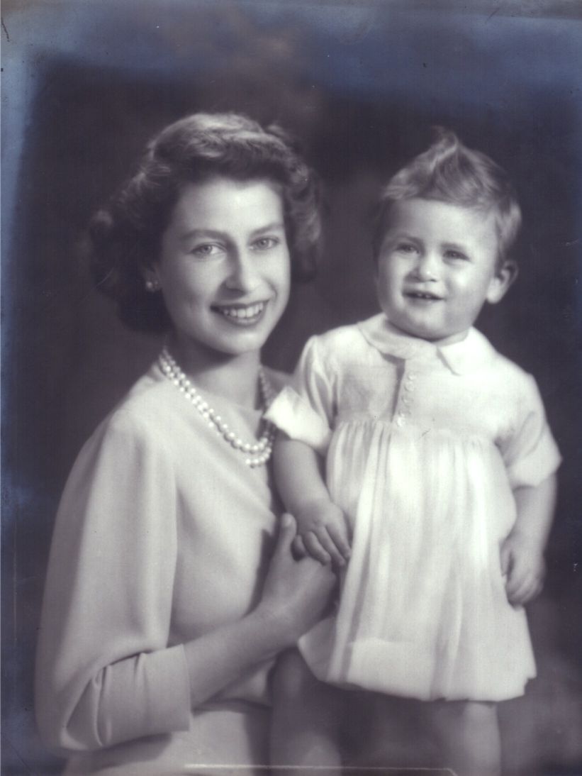 (1926-2022, Longest Serving Monarch of Great Britain) & King CHARLES III (Philip Arthur George, b. 1948, King of Great Britain, Former Prince of Wales) — Sophie Dupré Autographs