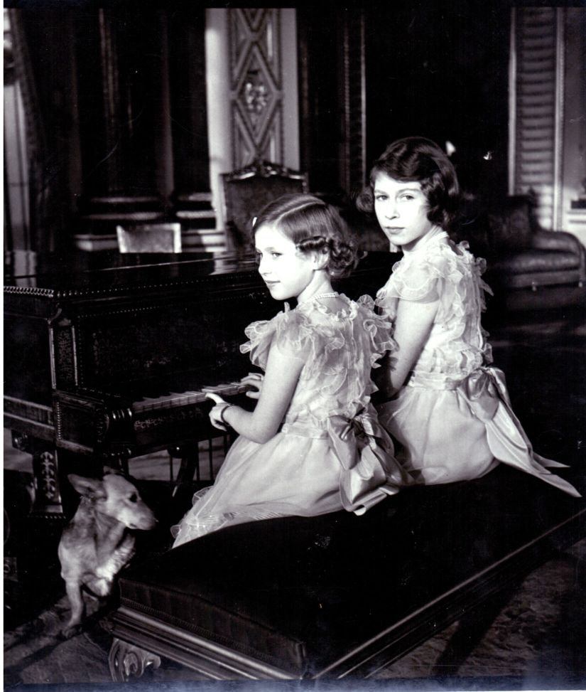 (1926-2022, Longest Serving Monarch of Great Britain) & her sister Princess MARGARET (Rose, 1930-2002, Countess of Snowdon) — Sophie Dupré Autographs