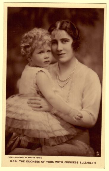 (The Queen Mother, 1900-2002, Queen of George VI) & her daughter ELIZABETH II (1926-2022, Longest Serving Monarch of Great Britain)] — Sophie Dupré Autographs