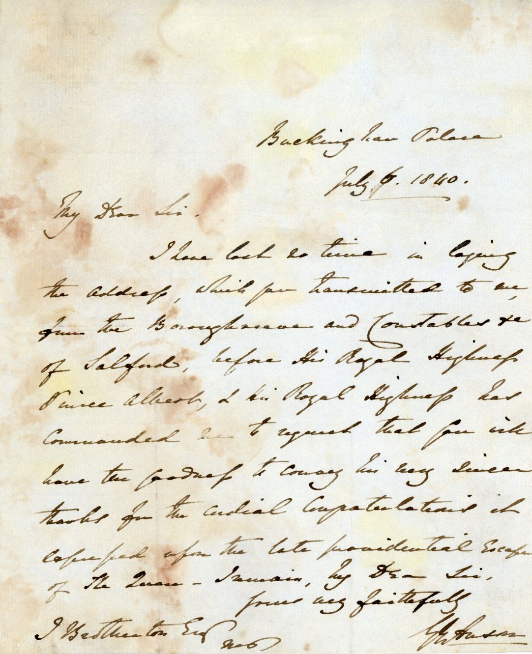 (Prince, 1819-1861, Consort of Queen Victoria)] — Sophie Dupré Autographs