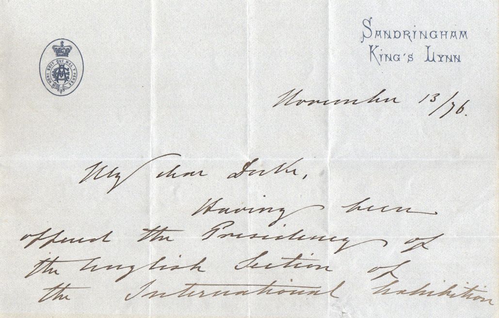 (1841-1910, King of Great Britain) — Sophie Dupré Autographs