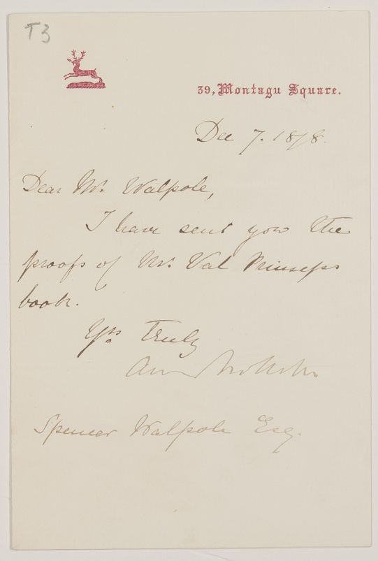 (Anthony, 1815-1882, Novelist) — Sophie Dupré Autographs