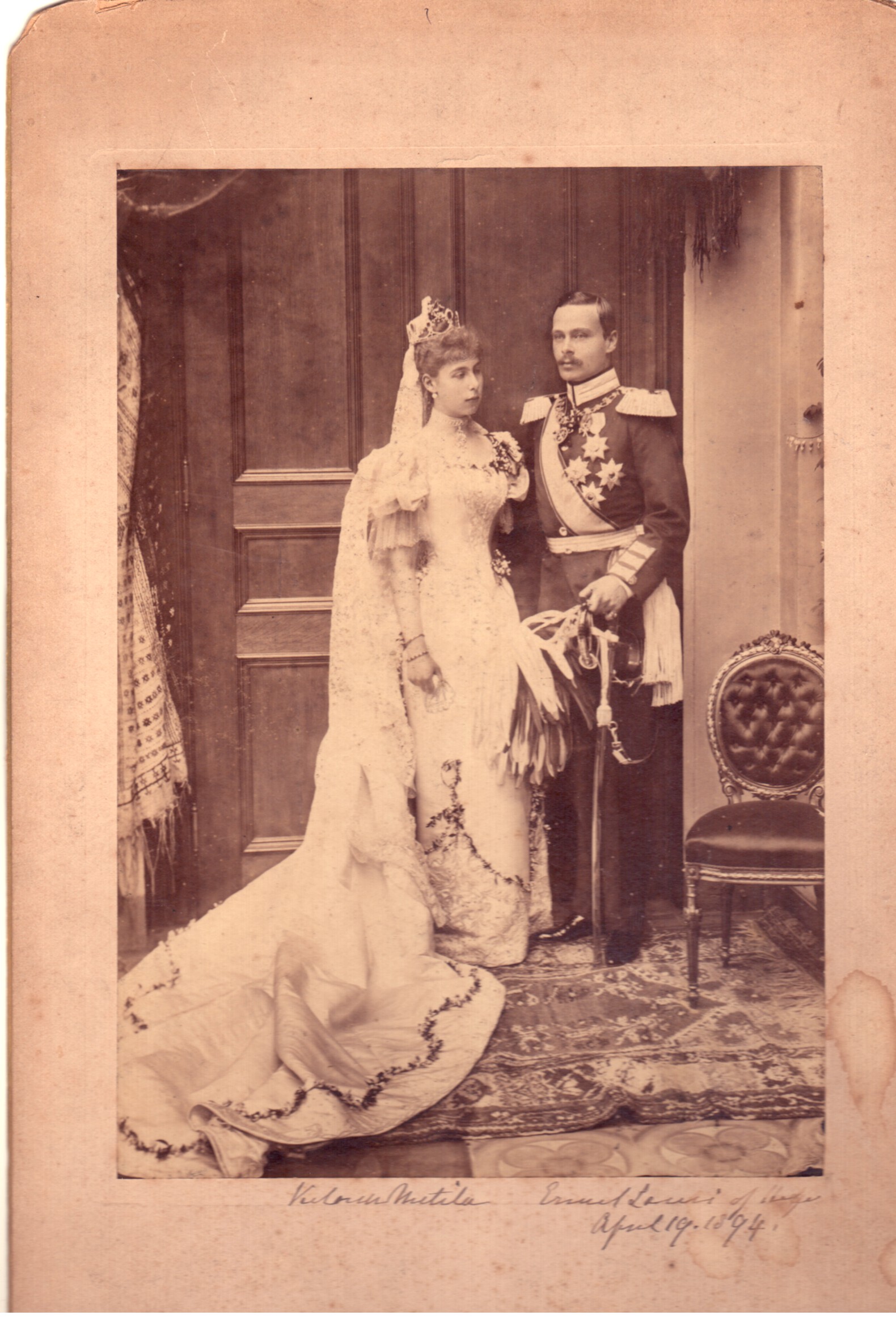 (1876-1936, wife of Grand Duke Ernst Ludwig of Hesse and secondly Grand Duke Kirill Vladimirovitch of Russia, granddaughter of Queen Victoria) & Grand Duke ERNST LUDWIG (of Hesse, — Sophie Dupré Autographs