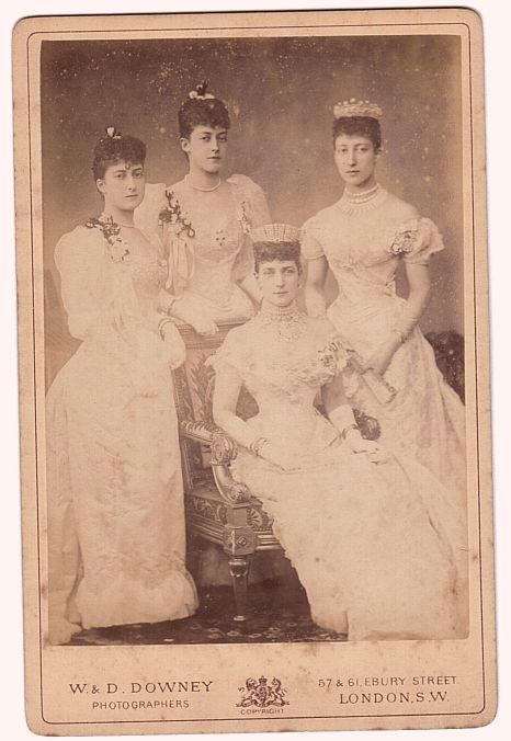(of Denmark, 1844-1925, Queen of Edward VII) & her daughters Princesses VICTORIA ALEXANDRA(1868-1935), LOUISE (1867-1931) and MAUD (1869-1938)] — Sophie Dupré Autographs