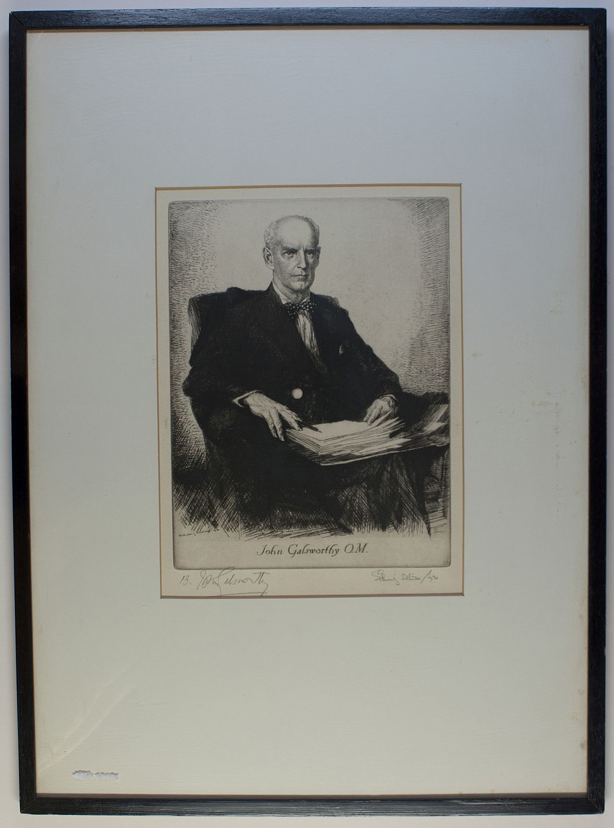 (John, 1867-1933, Author of 'The Forsyte Saga', Winner of the Nobel Prize for Literature) & Edmund Joseph SULLIVAN (1869-1933, Etcher and Illustrator) — Sophie Dupré Autographs