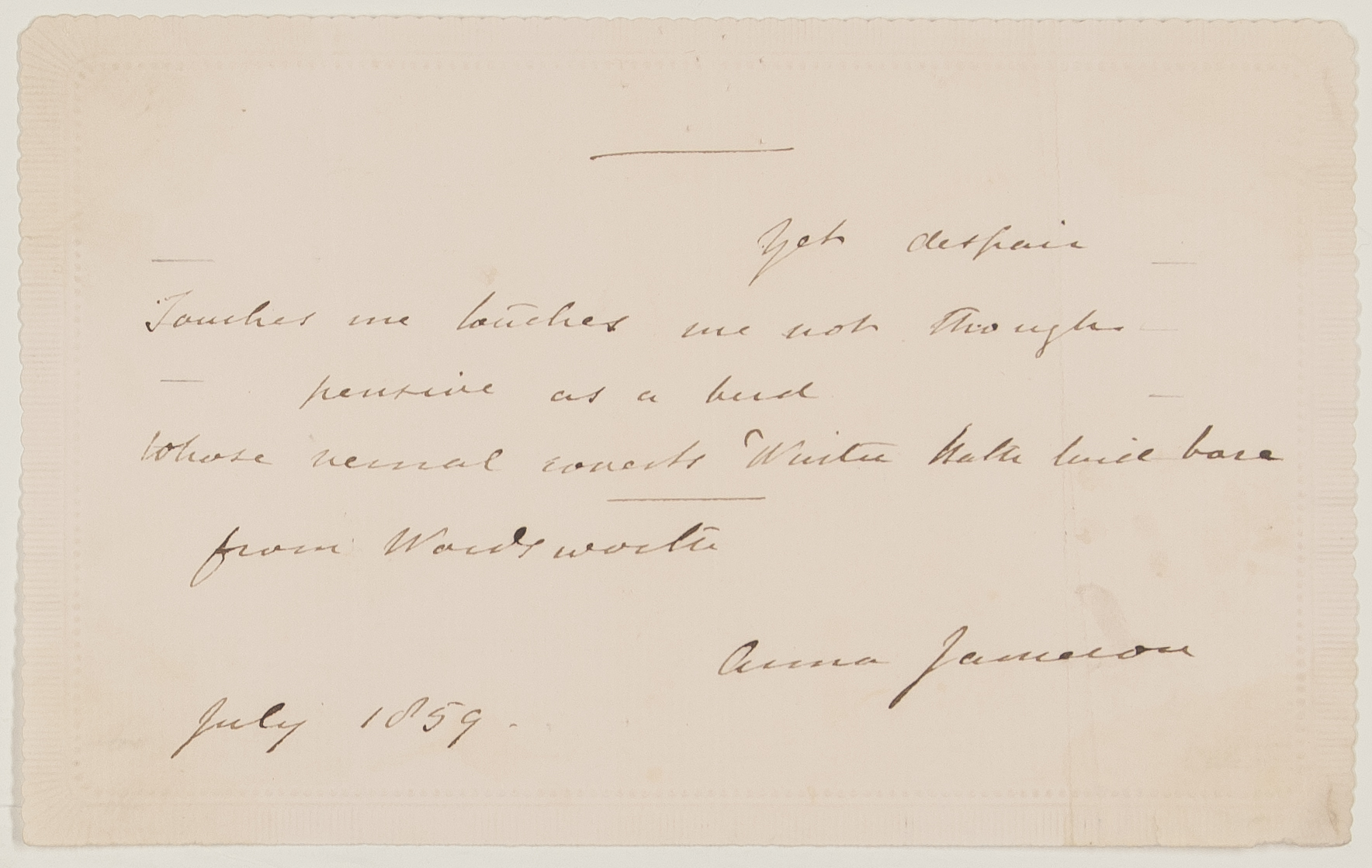 (Anna, 1794-1860, Author) — Sophie Dupré Autographs