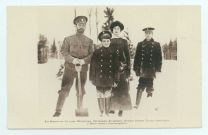 (1868-1918, Tsar of Russia from 1894, Assasinated after the Revolution) with two of his children TATIANA (1897-1918), & ALEXEI (1904-1918, The Tsarevitch) and Prince NIKITA (1900-1974, son of Grand Duchess Xenia] — Sophie Dupré Autographs