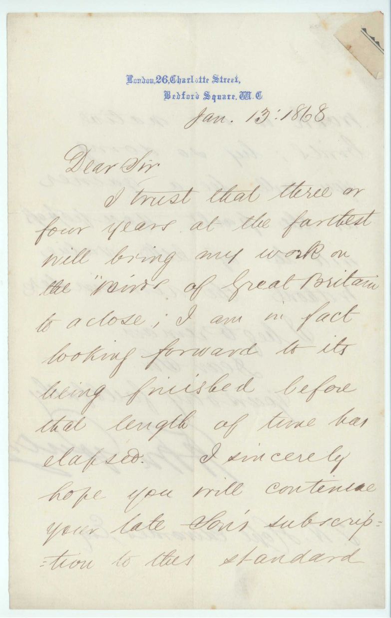(John, 1804-1881, Ornithologist & Publisher) — Sophie Dupré Autographs