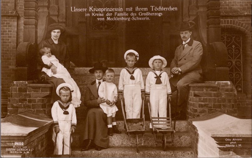 (1886-1954, Daughter of Frederick Franz III, Grand Duke of Mecklenburg-Schwerin, wife of Emperor Wilhelm III of Prussia) & her brother FRIEDRICH FRANZ IV (1882-1945, Grand Duke of of Mecklenburg-Schwerin and regent of Mecklenburg-Strelitz)] — Sophie Dupré Autographs