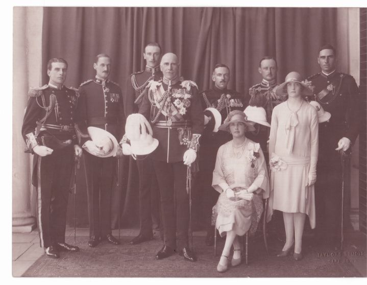 (Princess, Countess of Athlone, 1883-1981, Daughter of Leopold, Duke of Albany, Grand-daughter of Queen Victoria) with her husband the Earl of ATHLONE (Prince Alexander of Teck, 1874-1957, Queen Mary's Brother, Governor General of Canada, husband of Princess Alice, from 1917 Earl of) and their daughter Lady May CAMBRIDGE (1906-1994, later Lady Henry Abel Smith) — Sophie Dupré Autographs