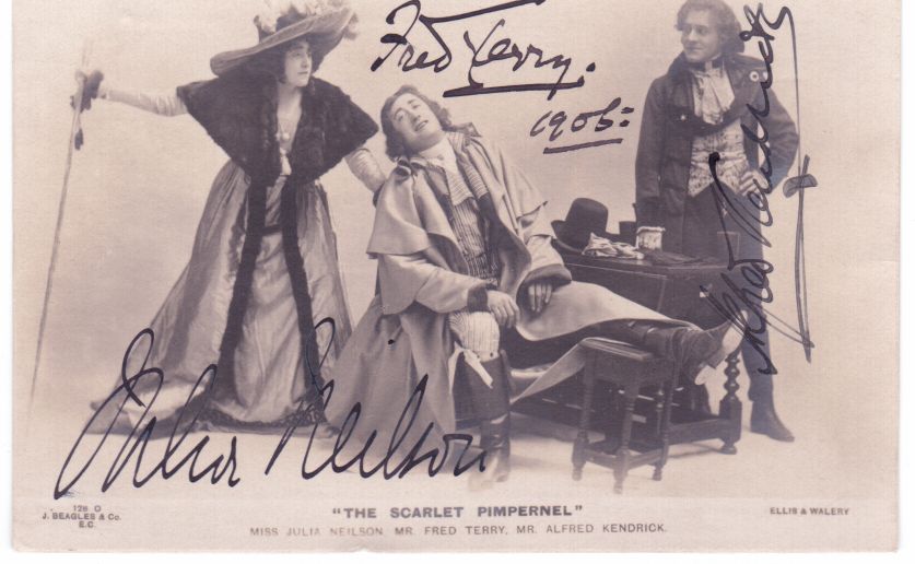(Fred, 1864-1932, Actor) & Julia Neilson TERRY (1868-1957, Actress, his wife) with Alfred KENDRICK (Actor) — Sophie Dupré Autographs