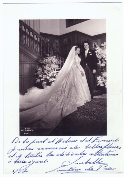 (Comtesse de, Isabelle, 1911-2003, wife of Henri of Orléans and Bourbon, Comte de Paris, claimant to the French throne) — Sophie Dupré Autographs