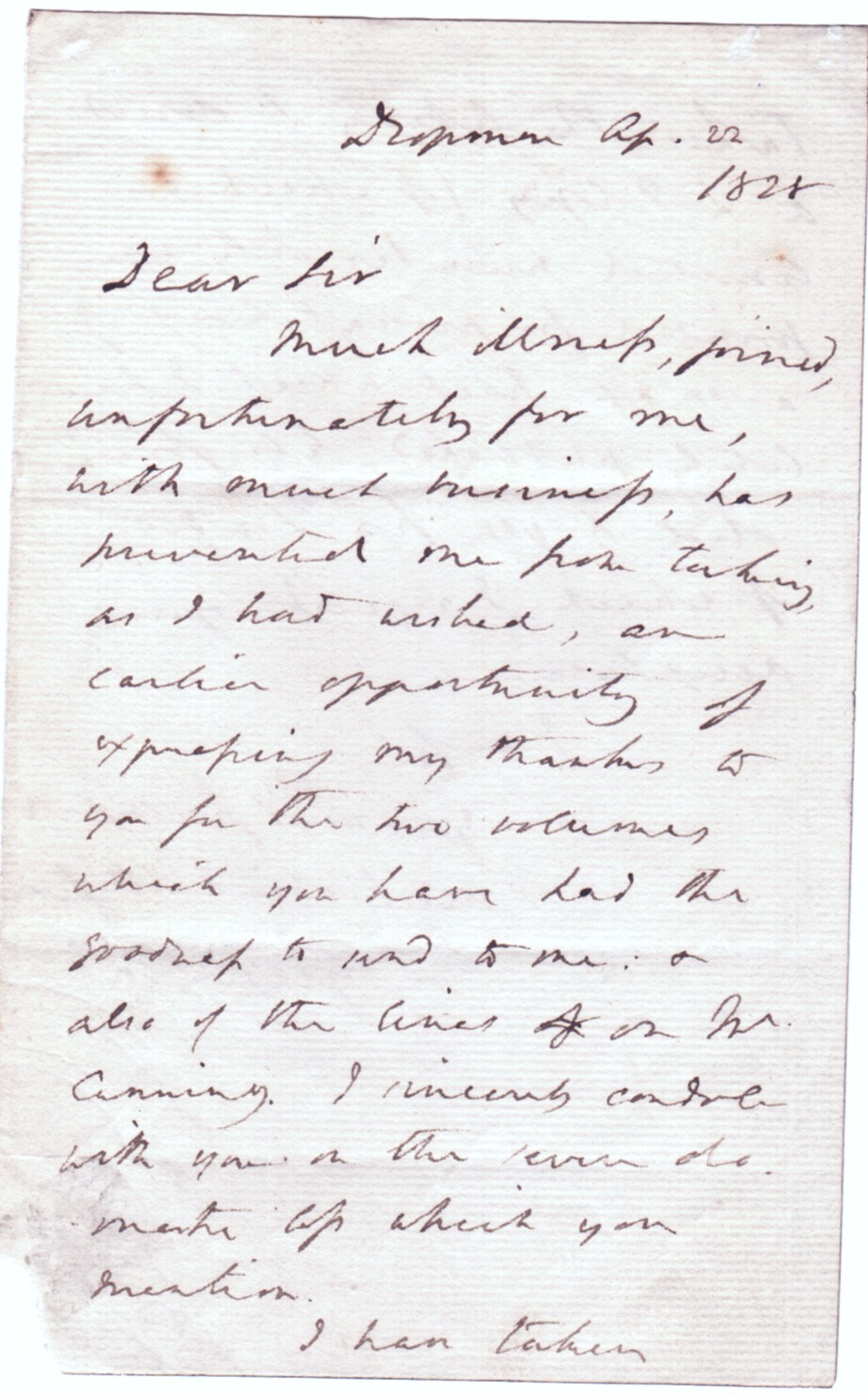 (1st Baron, William Wyndham, 1759-1834, Speaker 1789, Prime Minister 1806-1807, from 1790 1st Baron) — Sophie Dupré Autographs