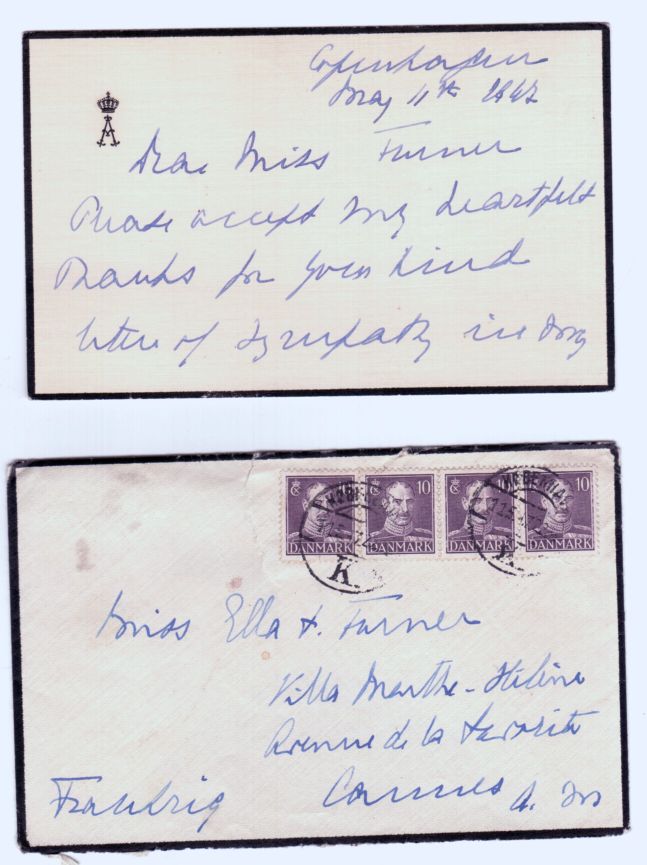 (1879-1952, of Mecklenburg-Schwerin, Queen of Christian X, from 1912 King of Denmark) — Sophie Dupré Autographs