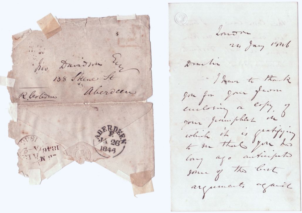 (Sir Richard, 1804-1865, Radical and Liberal Politician, Campaigner for Free Trade and Peace, Associate of the Anti-Corn Law League and the Cobden-Chealier Treaty) — Sophie Dupré Autographs