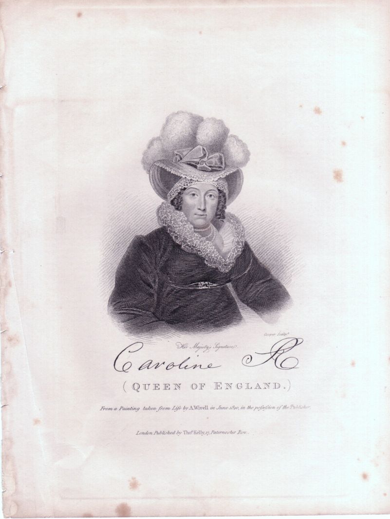 (of Brunswick, 1768-1821, Estranged Queen of George IV)] — Sophie Dupré Autographs