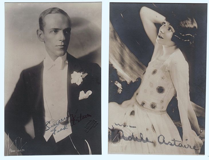 (Fred, 1899-1987, American Dancer & Actor) and his elder sister ADELE (Lady Charles Cavendish, 1896-1981, American dancer and entertainer) — Sophie Dupré Autographs