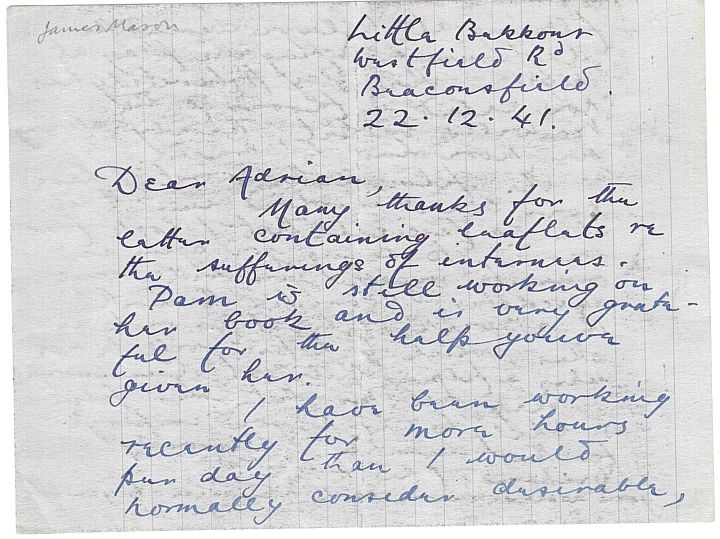 (James, 1909-1984, Leading British Actor) — Sophie Dupré Autographs