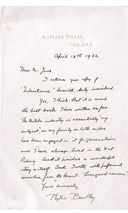 (Phyllis Eleanor, 1894 -1977, English novelist) — Sophie Dupré Autographs