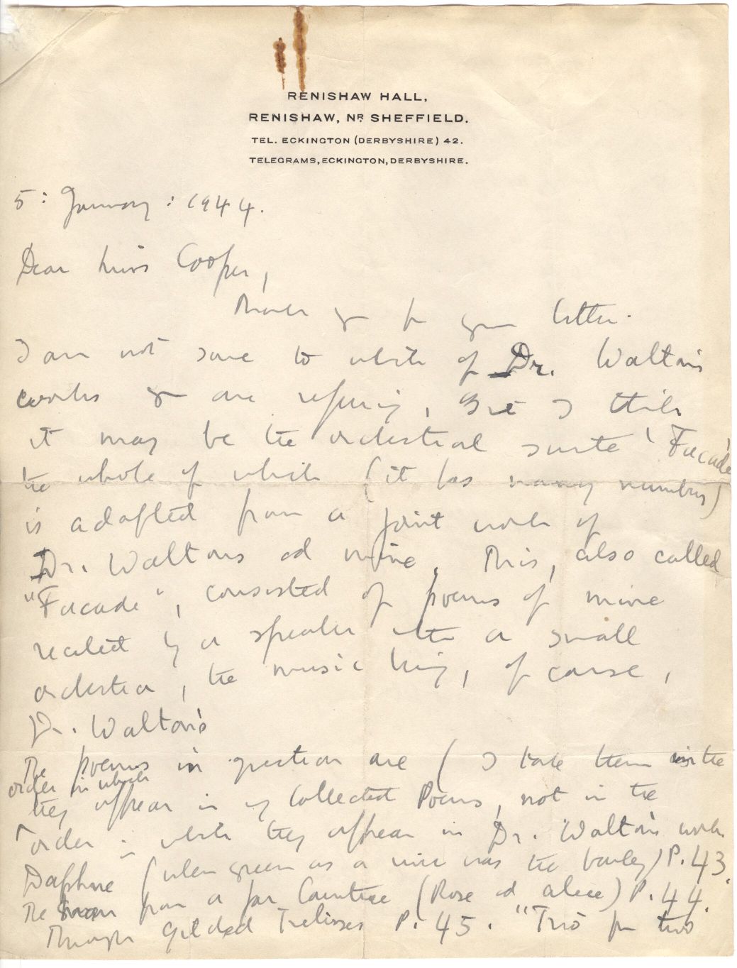 (Dame Edith, 1887-1964, Poet) — Sophie Dupré Autographs