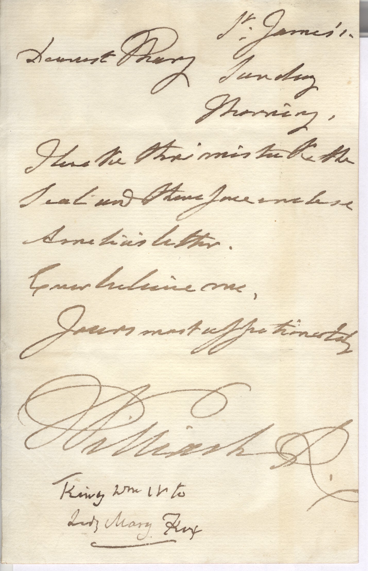 (1765-1837, King of Great Britain) — Sophie Dupré Autographs