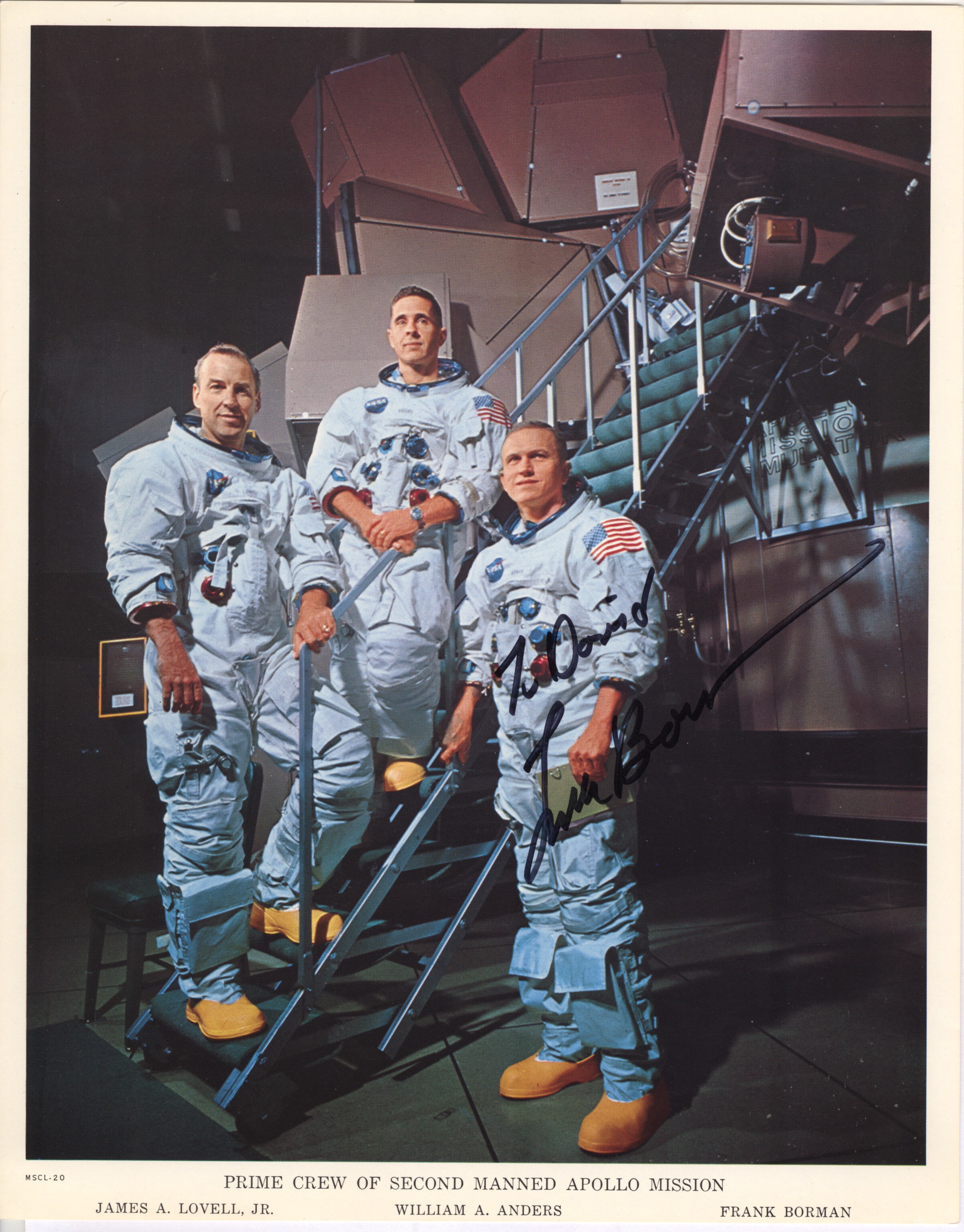 (Frank, 1928-2023, American Astronaut, Commander of Apollo 8, the first mission to fly around the Moon) — Sophie Dupré Autographs