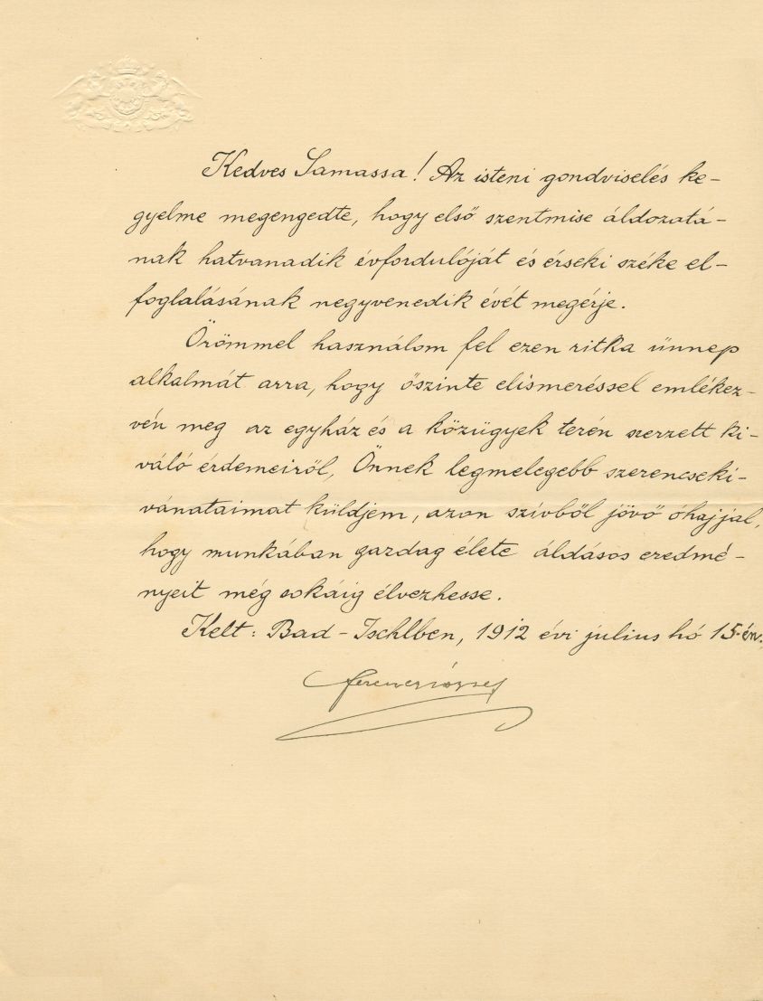 (1830-1916, Emperor of Austria, King of Hungary, his attack on Serbia in 1914 started World War I) — Sophie Dupré Autographs