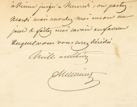 (Prince Klemens, 1773-1859, Austrian Statesman, guiding force at the Congress of Vienna, 1814-1815) — Sophie Dupré Autographs