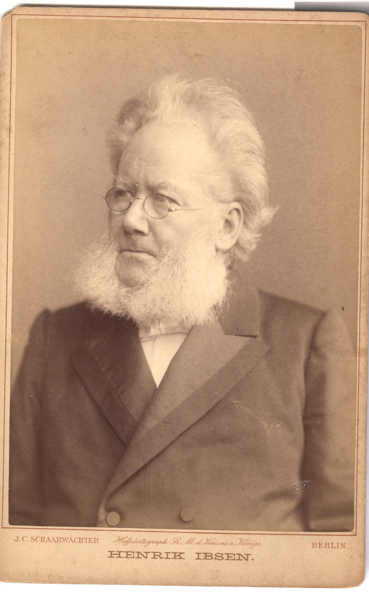 (Henrik Johan, 1828-1906, Major Norwegian Playwright, Theatre director and Poet)] — Sophie Dupré Autographs