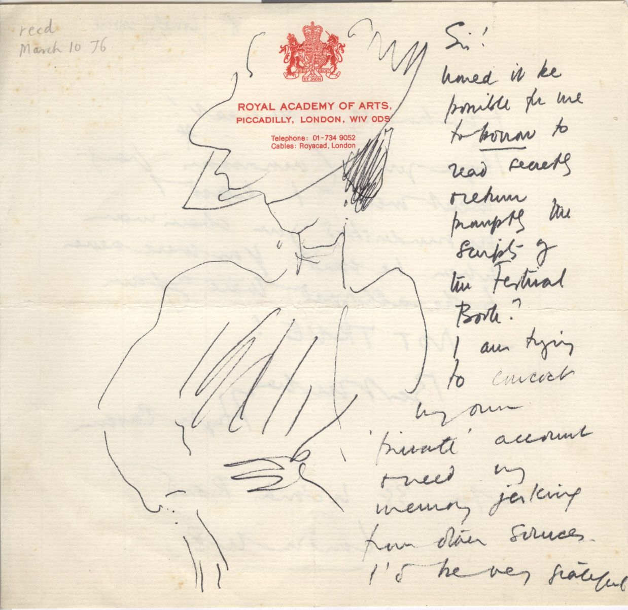 (Sir Hugh, 1910-1999, Architect and Artist, President of the Royal Academy) — Sophie Dupré Autographs