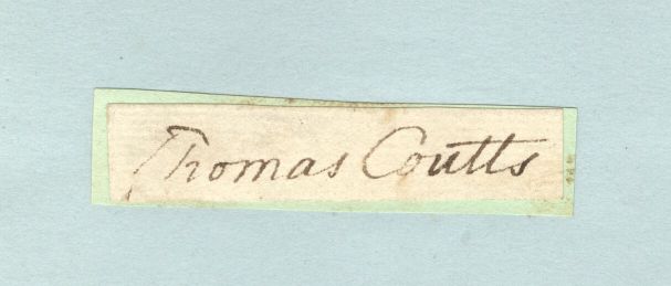 (Thomas, 1735-1822, Anglo-Scottish banker and founder of Coutts Bank) — Sophie Dupré Autographs