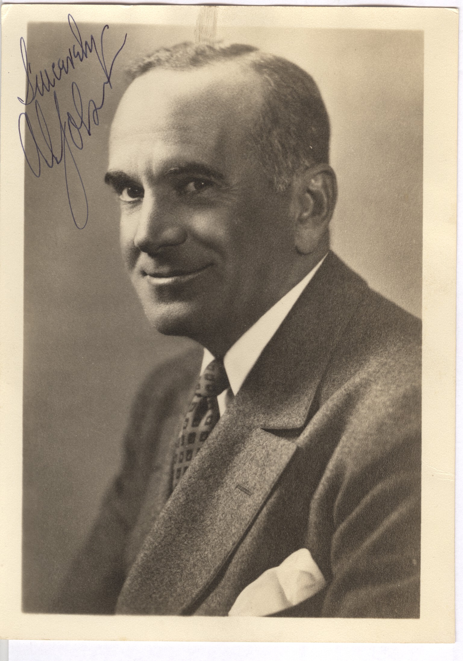 (Al, 1886-1950, American singer, film actor, and comedian) — Sophie Dupré Autographs