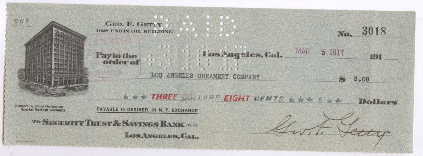 (George Franklin, 1855-1930, American lawyer, father of industrialist J. Paul Getty and patriarch of the Getty family) — Sophie Dupré Autographs