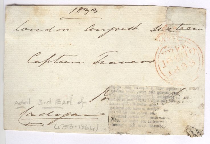 (George Sloane, 1783-1864, Admiral, from 1833 3rd Earl) — Sophie Dupré Autographs