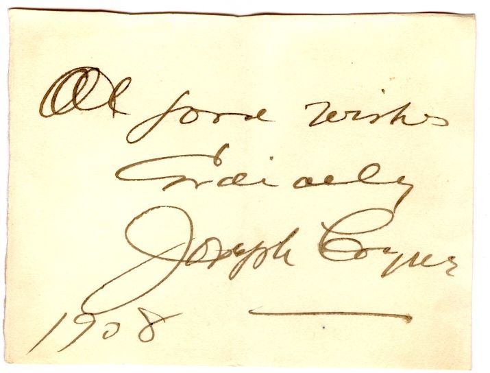 (Joseph, 1867-1941, American-born Singer & Actor) — Sophie Dupré Autographs