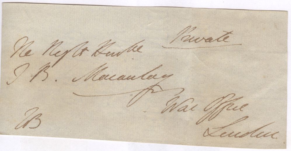 (Thomas Babington, Lord, 1800-1859, Poet and Statesman) — Sophie Dupré Autographs