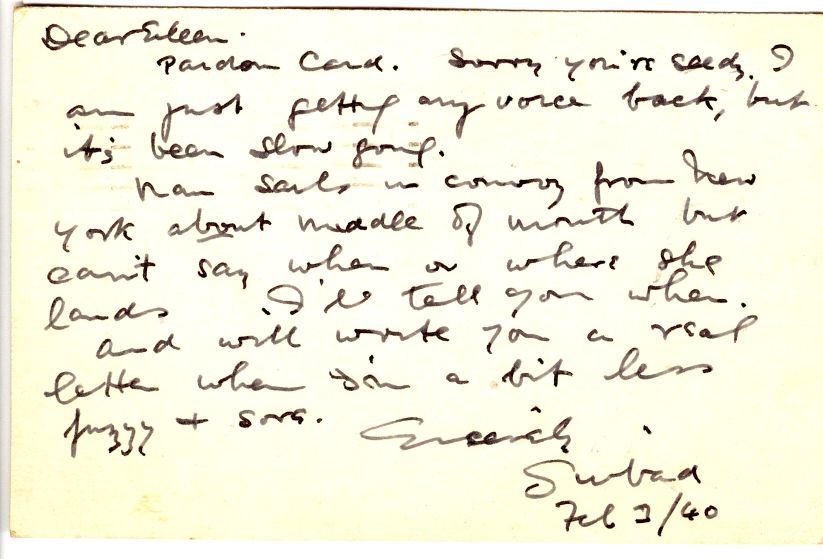 (Pen-name of Aylward Edward Dingle, 1876-1947, mariner, writer and broadcaster) — Sophie Dupré Autographs