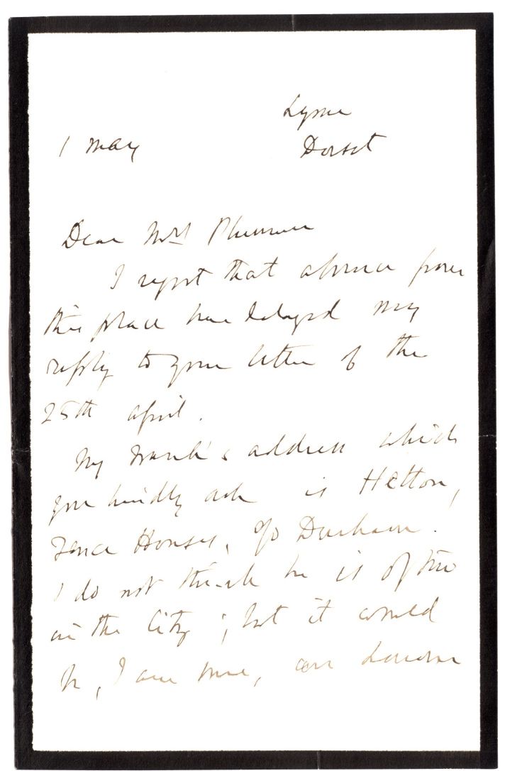 (Francis Turner, 1824-1897, Poet, Critic, Editor of the 'Golden Treasury') — Sophie Dupré Autographs