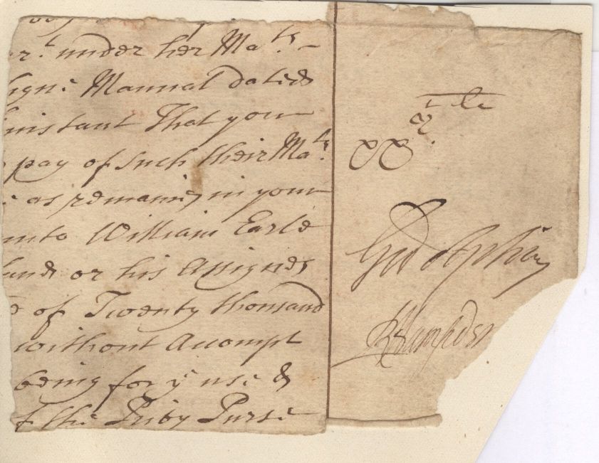 (Sidney, Earl of, 1645-1712, Lord High Treasurer to Queen Anne) & Richard HAMPDEN (1631-1695, Chancellor of the exchequer) — Sophie Dupré Autographs