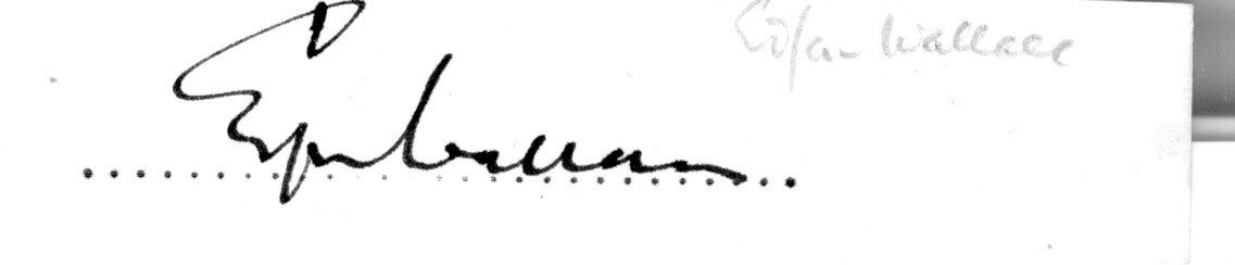(Edgar, 1875-1932, Thriller Writer) — Sophie Dupré Autographs