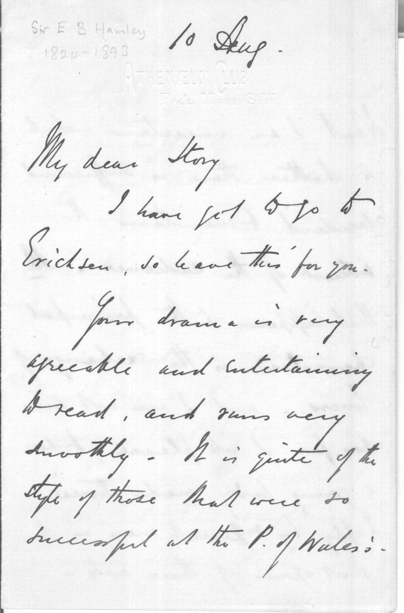 (Lieutenant General Sir Edward Bruce, 1824-1893, Soldier and Writer. M.P.) — Sophie Dupré Autographs