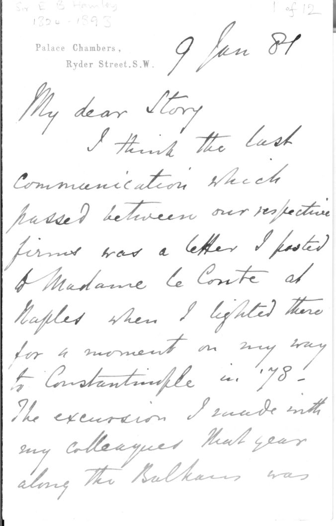 (Lieutenant General Sir Edward Bruce, 1824-1893, Soldier and Writer. M.P.) — Sophie Dupré Autographs