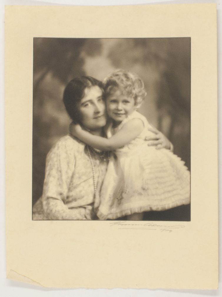 (1900-2002, Queen of George VI), and her daughter ELIZABETH II (1926-2022, Longest Serving Monarch of Great Britain)] — Sophie Dupré Autographs