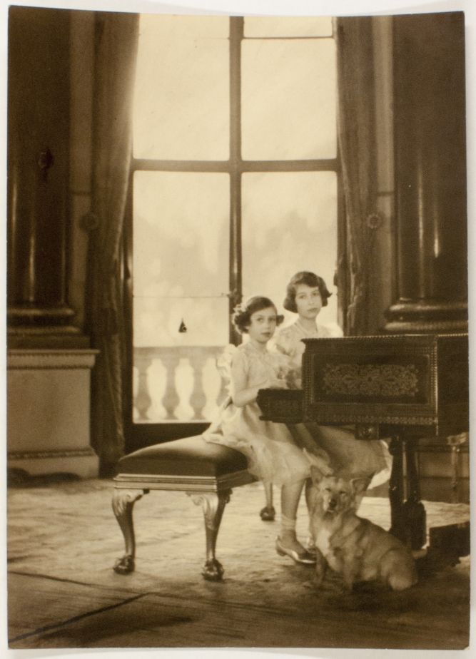 (1926-2022, Longest Serving Monarch of Great Britain) & her sister Princess MARGARET (Rose, 1930-2002, Countess of Snowdon) — Sophie Dupré Autographs