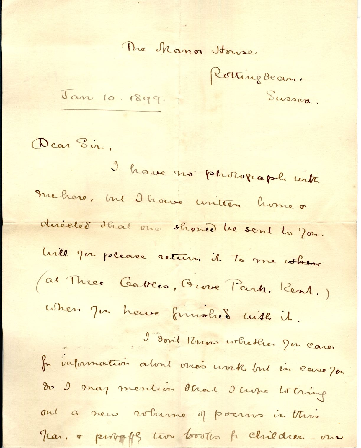 (Edith, 1858-1924, Author of Children's Books, Poet and Novelist) — Sophie Dupré Autographs