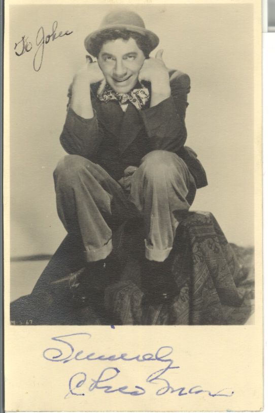(Chico, 1886-1961, Comedian, Member of the 'Marx Brothers') — Sophie Dupré Autographs