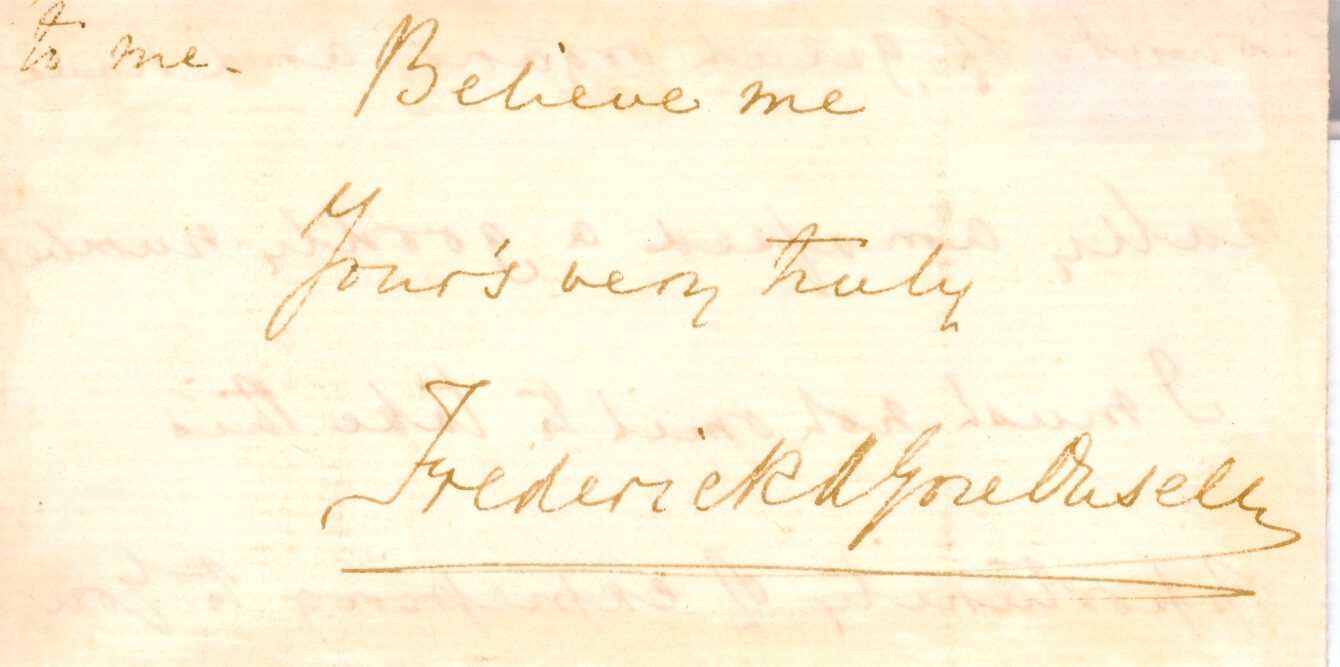 (Revd. Sir Frederick Arthur Gore, 2nd Bart., 1825-1889, Founder and Warden of St. Michael's College, Tenbury, Composer, Organist, Musicologist and Priest) — Sophie Dupré Autographs
